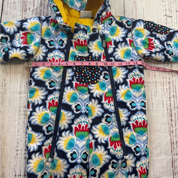 Hanna Andersson Baby Snowsuit Size 80 Nordic Print Hooded One Piece - Picture 5 of 6